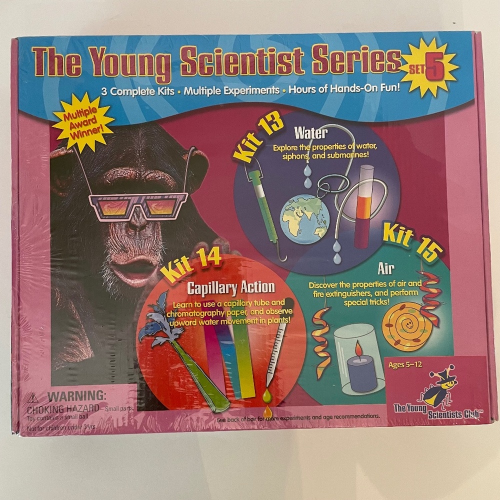 The Young Scientist Series SET 5 Science Experiments for Kids w/Kits 13,14,15